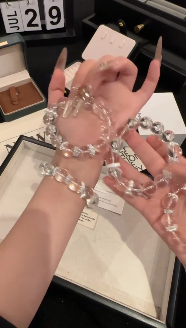 水晶手链合金白水晶x2063