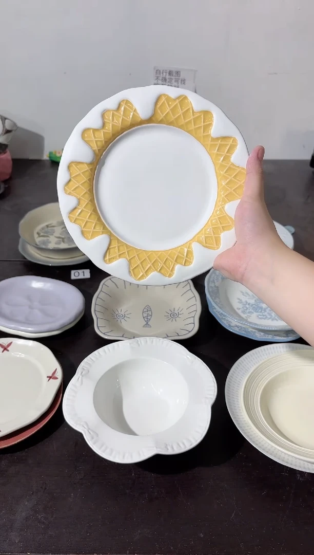 陶直播微瑕白巧浅盘*1