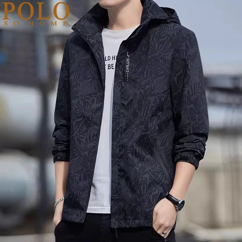 保罗冲锋衣外套男士春秋季新款薄款防风防水三合一连帽夹克