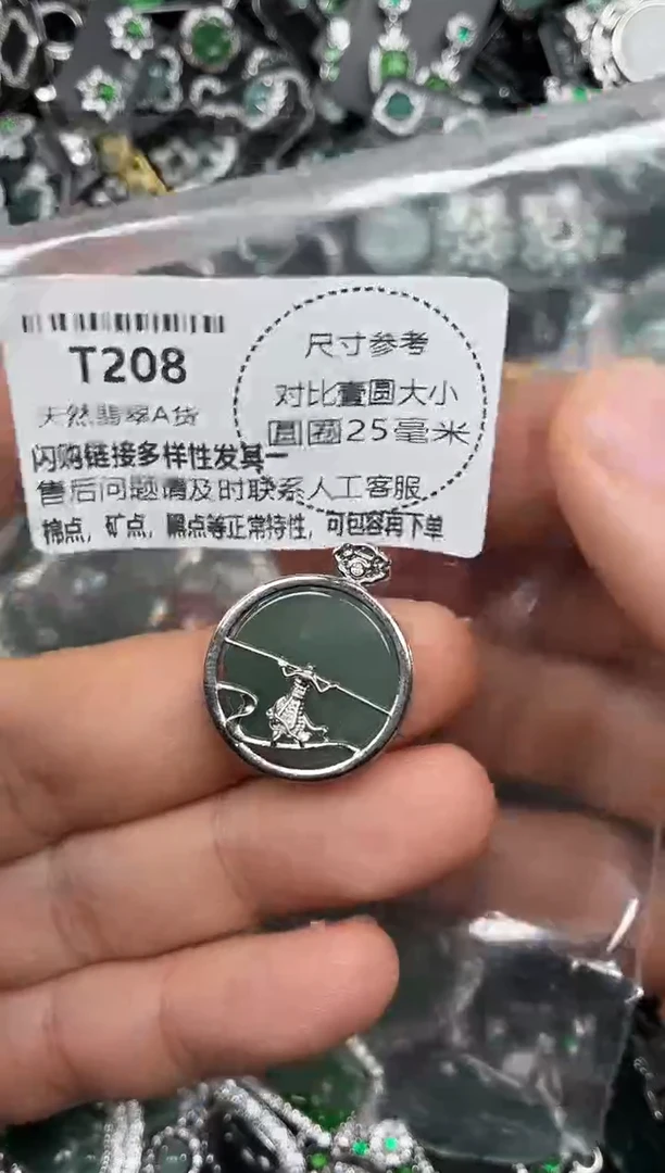 颈饰未镶嵌翡翠T208吊坠