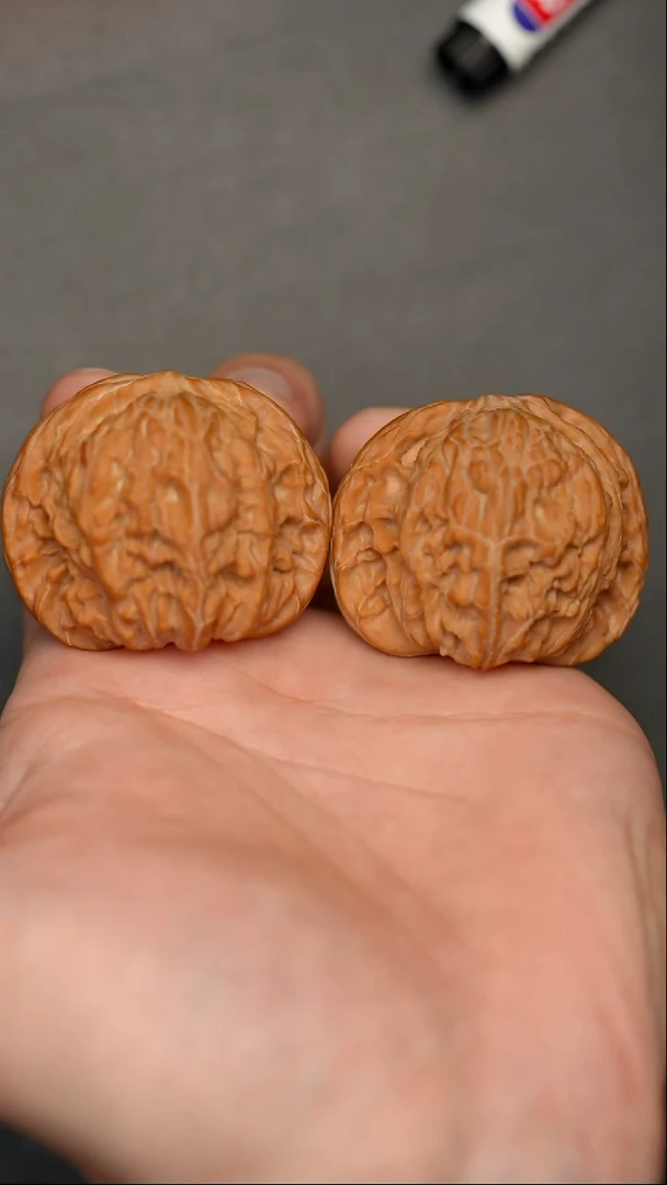 把件文玩核桃全品红皮山地正磨43