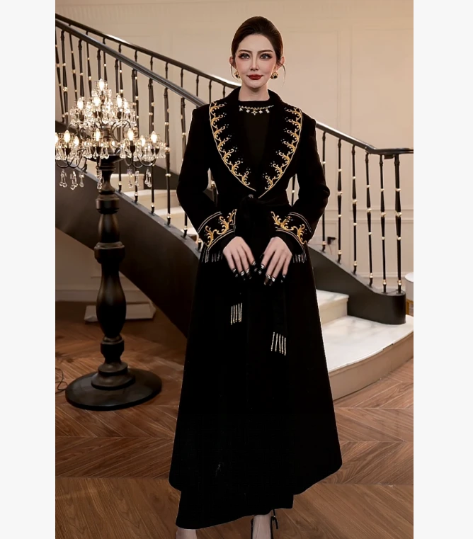 【FUNANI】 轻奢法式高级感重工原创设计感  大衣 X2530665