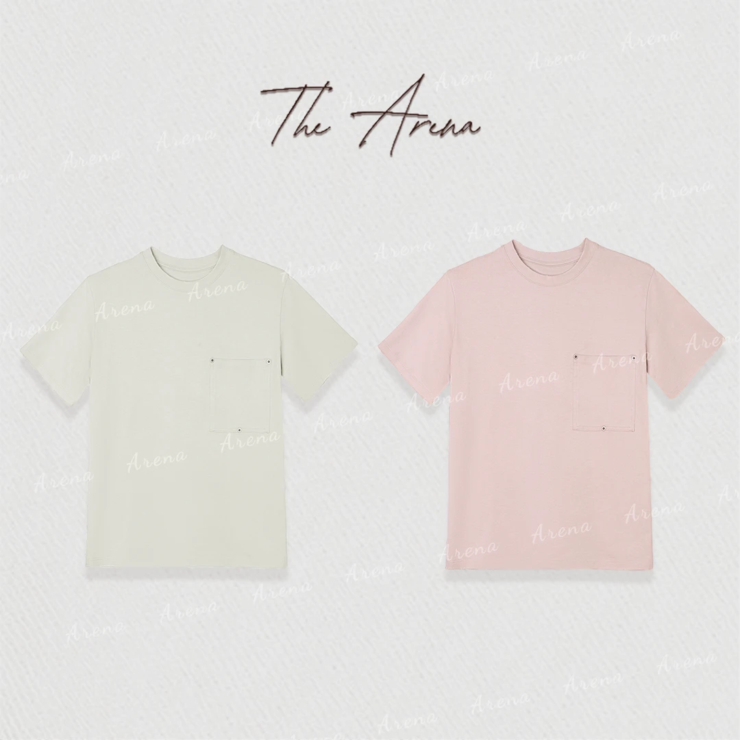 THE ARENA BV做旧感口袋双色纯棉T恤2F-310