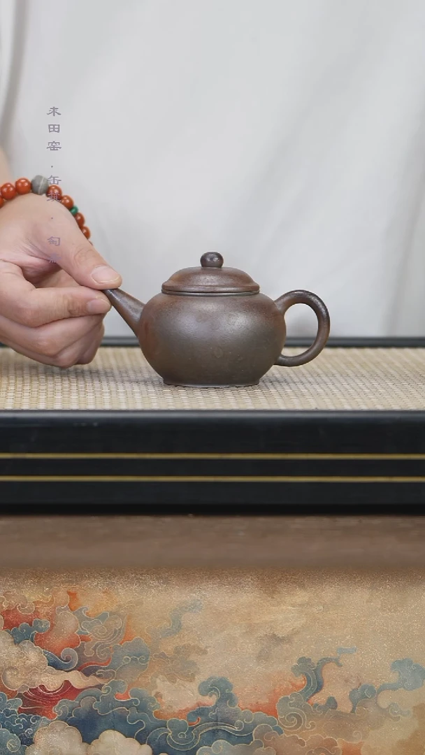 茶壶紫砂紫砂柴烧天青水平180cc