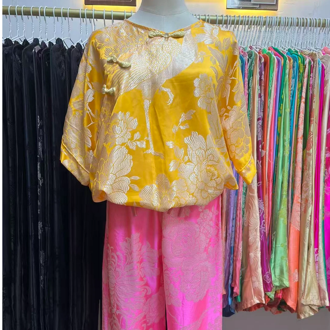 老软锻桑蚕丝 新中式复古女士国风真丝百搭休闲