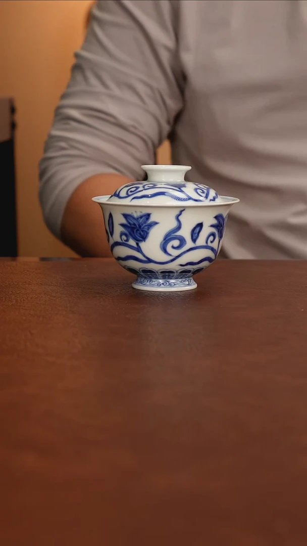 景德镇瓷器，青花瓷手绘茶具~