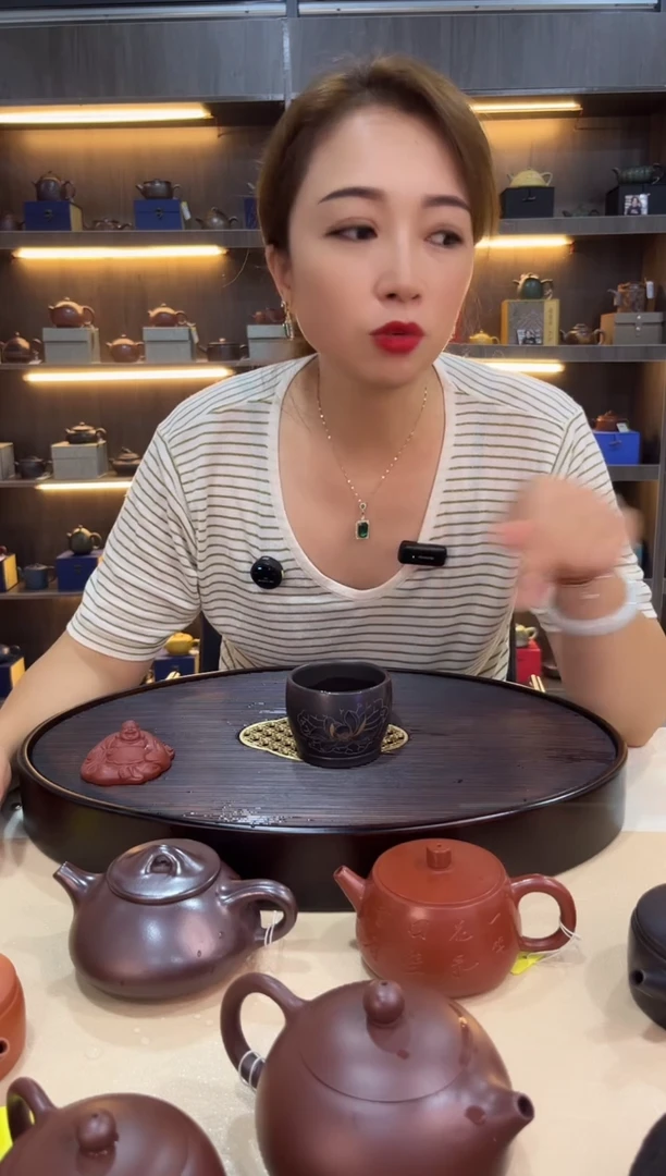 茶壶紫砂石黄荷塘月色大口主人杯