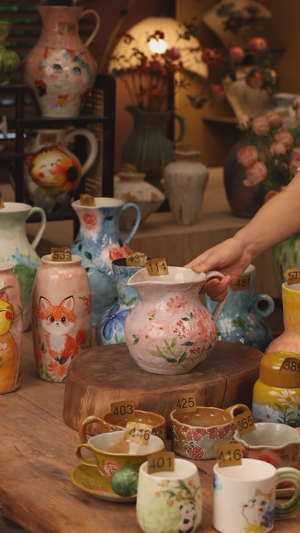 陶瓷景德镇设计师手作花器摆件侘寂风114