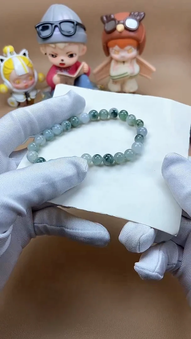 【闪购商品】翡翠手串未镶嵌天然A货翡翠手串L 瑕疵