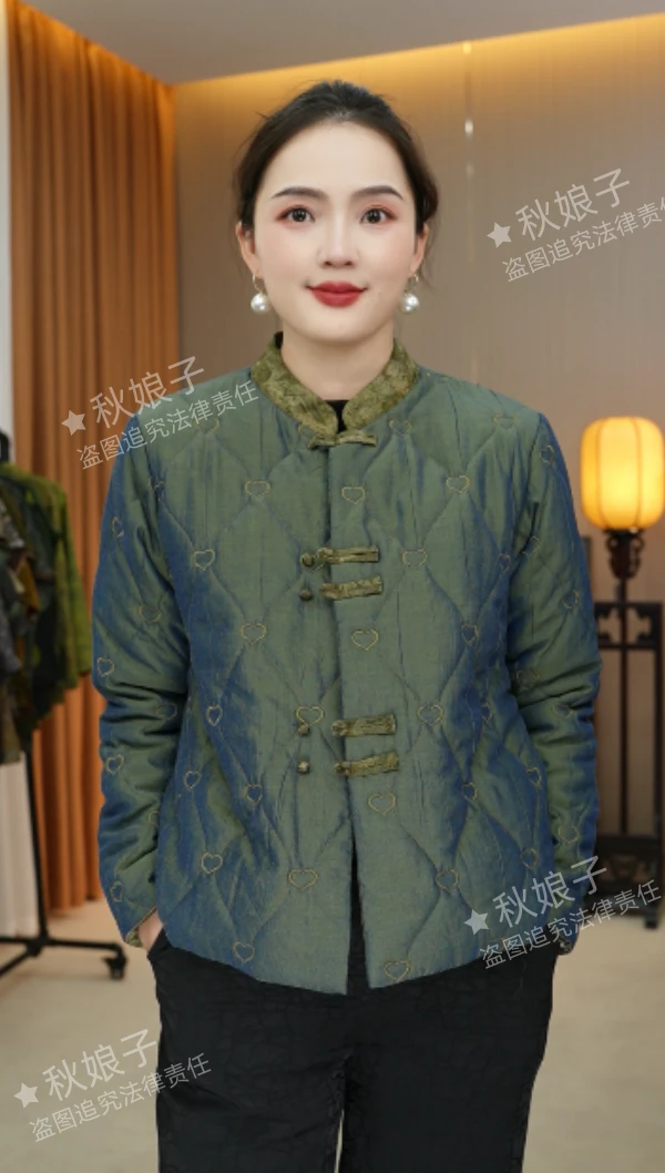 【彩云归-高定棉服】新款典藏刺绣加厚两面穿棉服GT738
