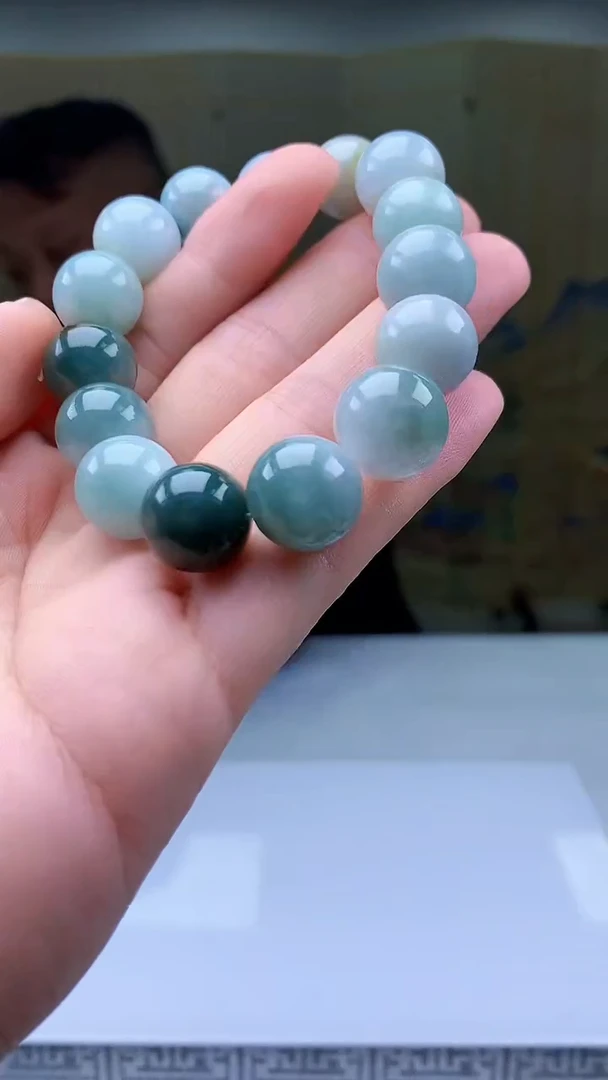 【闪购商品】定制翡翠未镶嵌4969bb-毛货手串91