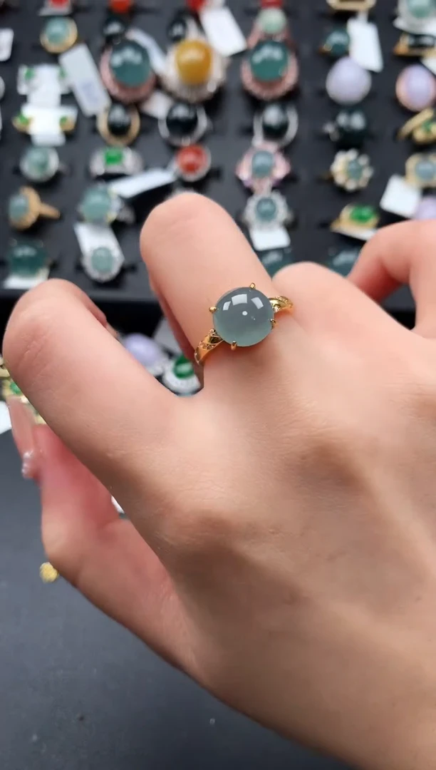 【闪购商品】翡翠戒指银S925镶嵌51241