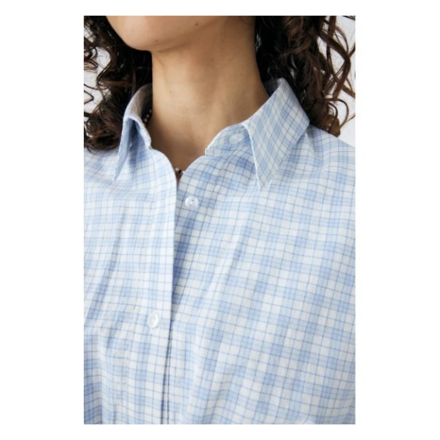 【Montendre】春夏百搭衬衫M简约风松紧下摆薄款长袖衬衫衬衣