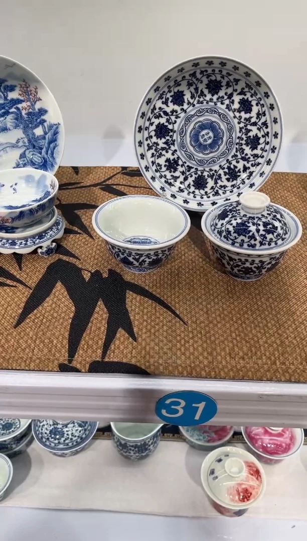 望**月手工手绘套装茶具