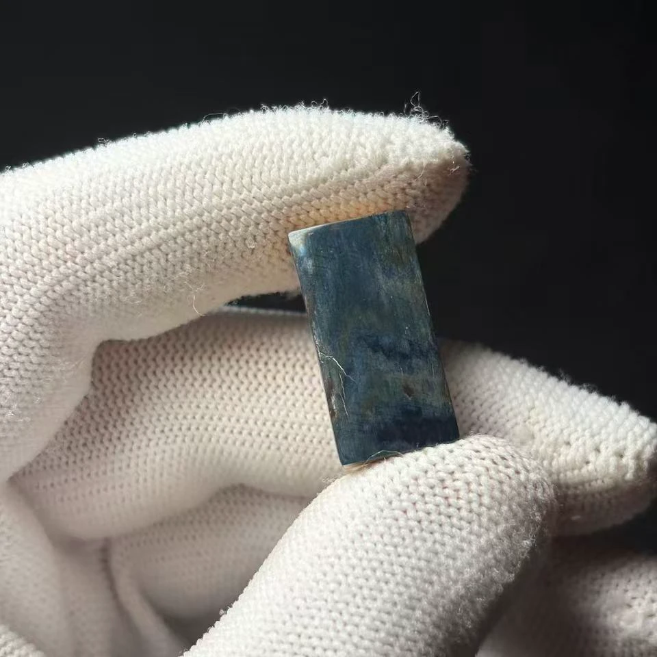 丰骨「猛犸象牙·蓝皮一字三通」G695 23*11*7mm 材质保真 假一罚四