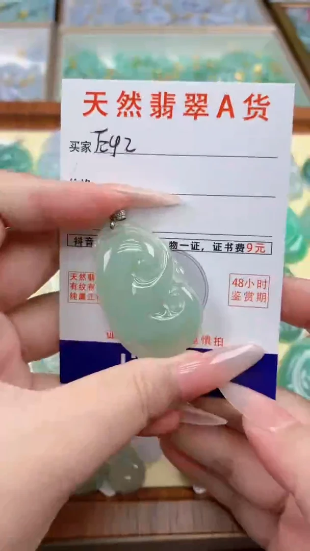 颈饰未镶嵌翡翠天然A货翡翠挂件