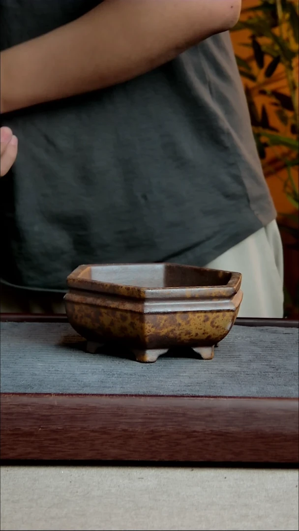 紫砂花盆15.5*13.5*5内径紫砂花盆