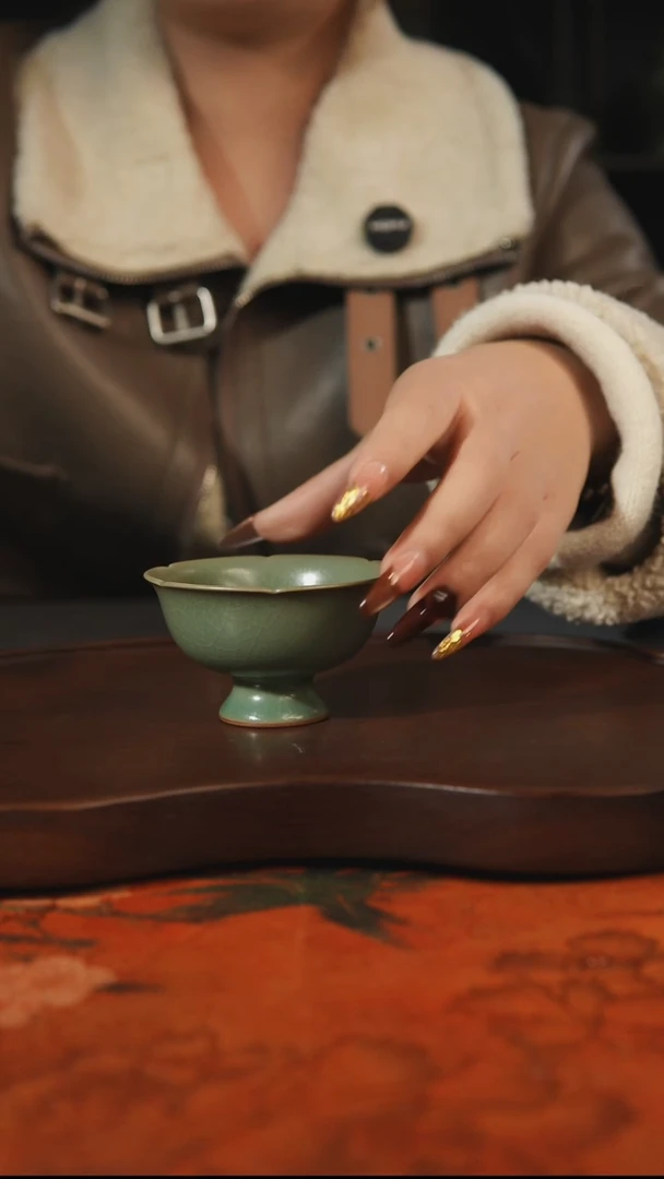 杯子瓷汝州原产地原矿仿古老釉q