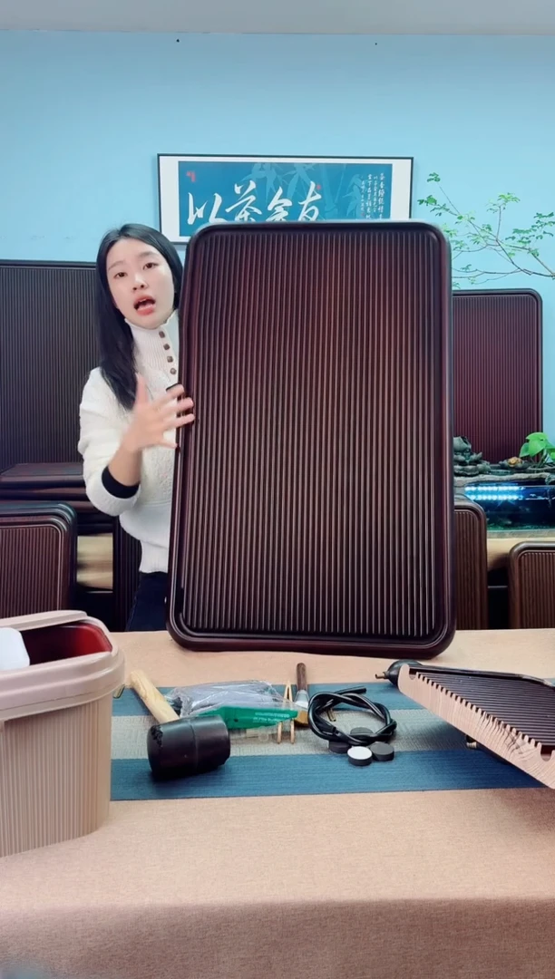 80*50*5千川大板黑胡桃色款式茶盘