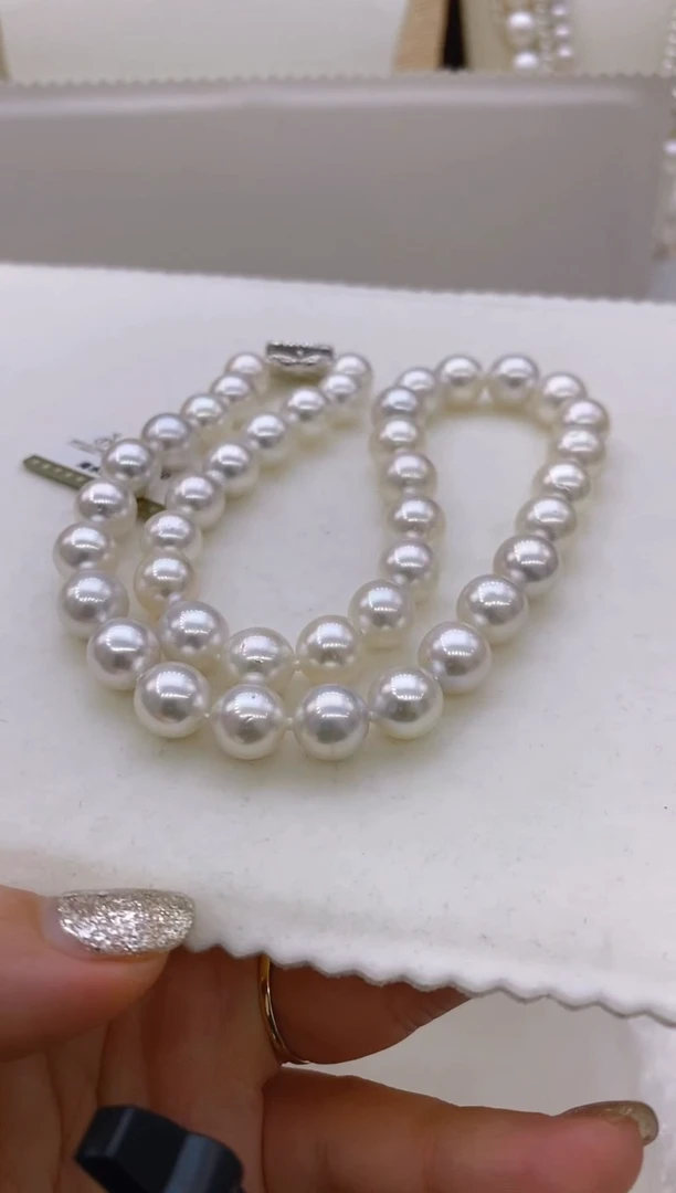 未镶嵌海水珍珠项链78 9-10mm