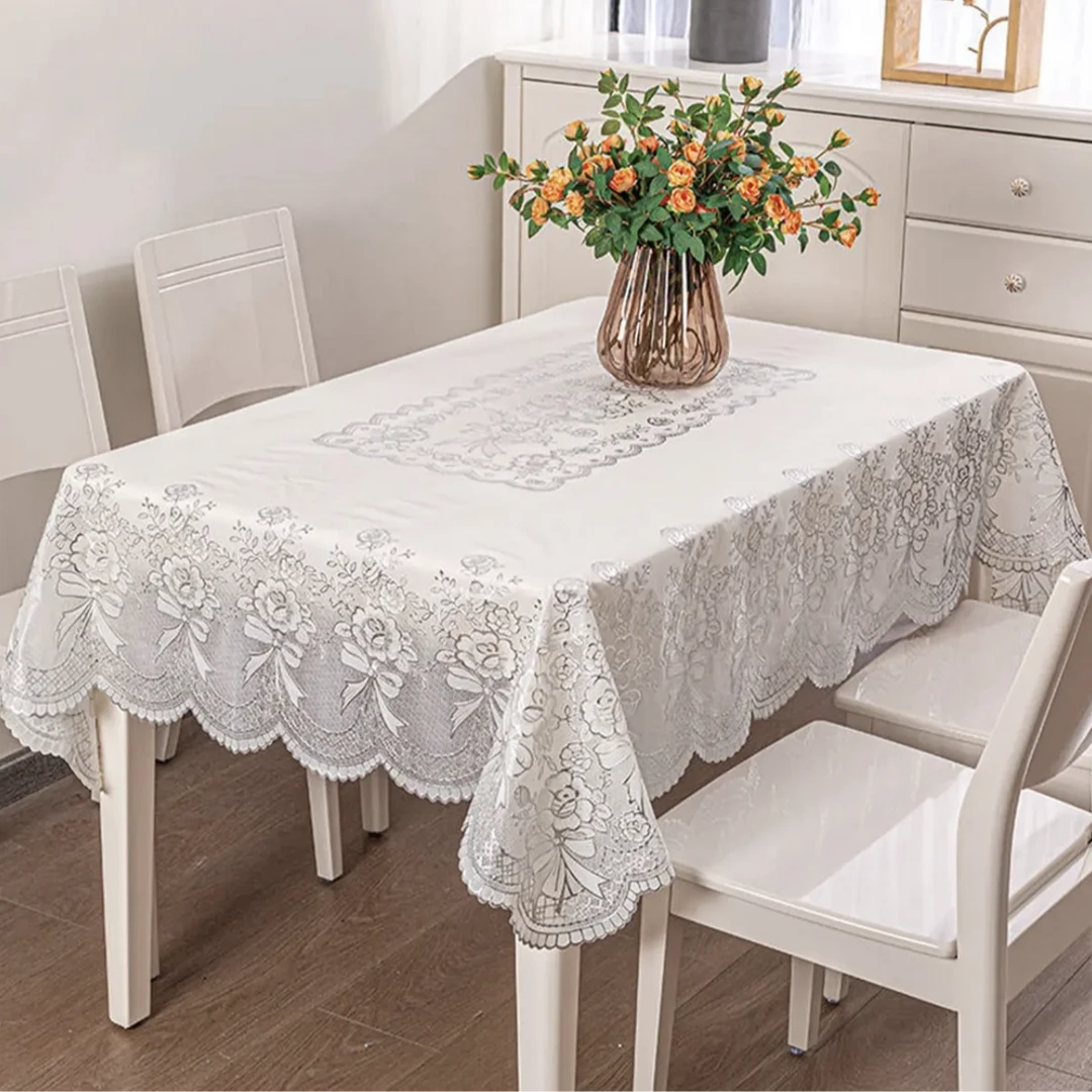 锦垣直播蝴蝶结花型90*140CMPVC耐高温防水防烫易防水防油桌布