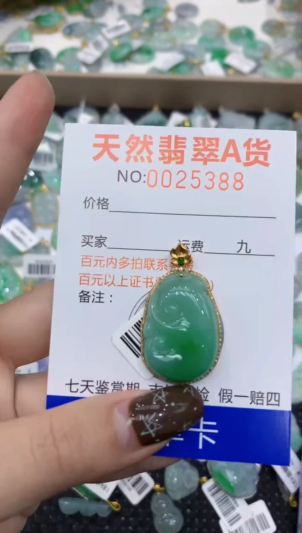 【闪购商品】翡翠颈饰18K金镶嵌11111111111