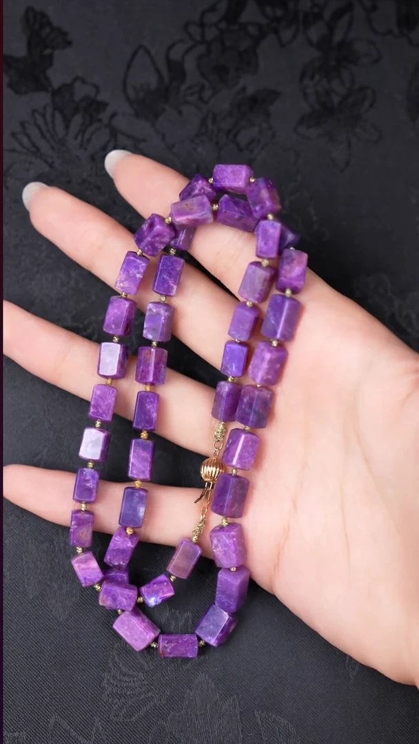 苏纪石（舒俱来）18K金镶嵌项链工厂抛货 假1罚3 多样性发其1