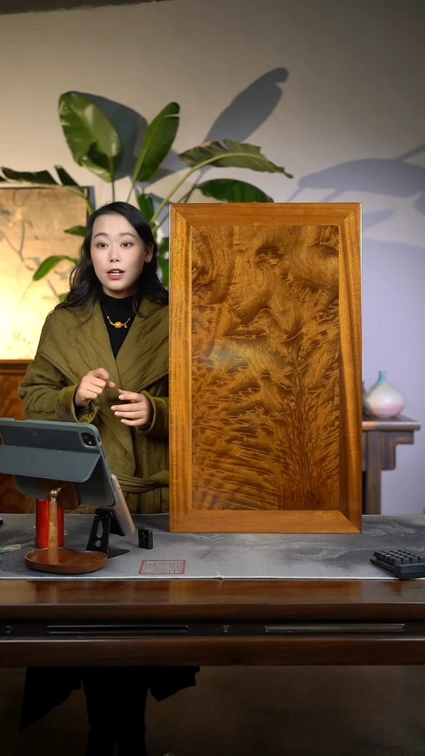 金丝楠云彩水波精工满花书桌