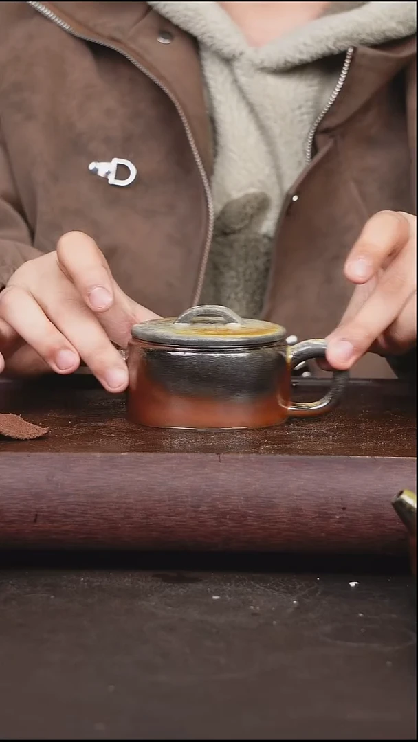 茶壶紫砂柴烧 汉瓦