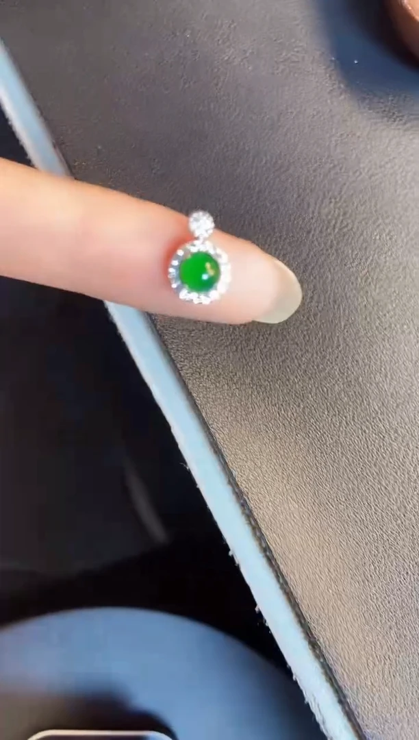 吊坠(不含链)银S925镶嵌翡翠1