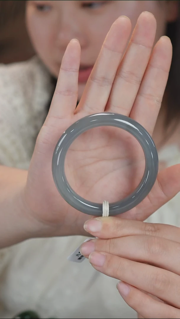 和田玉手镯未镶嵌86【柚子来啦】和田玉拍一发一55