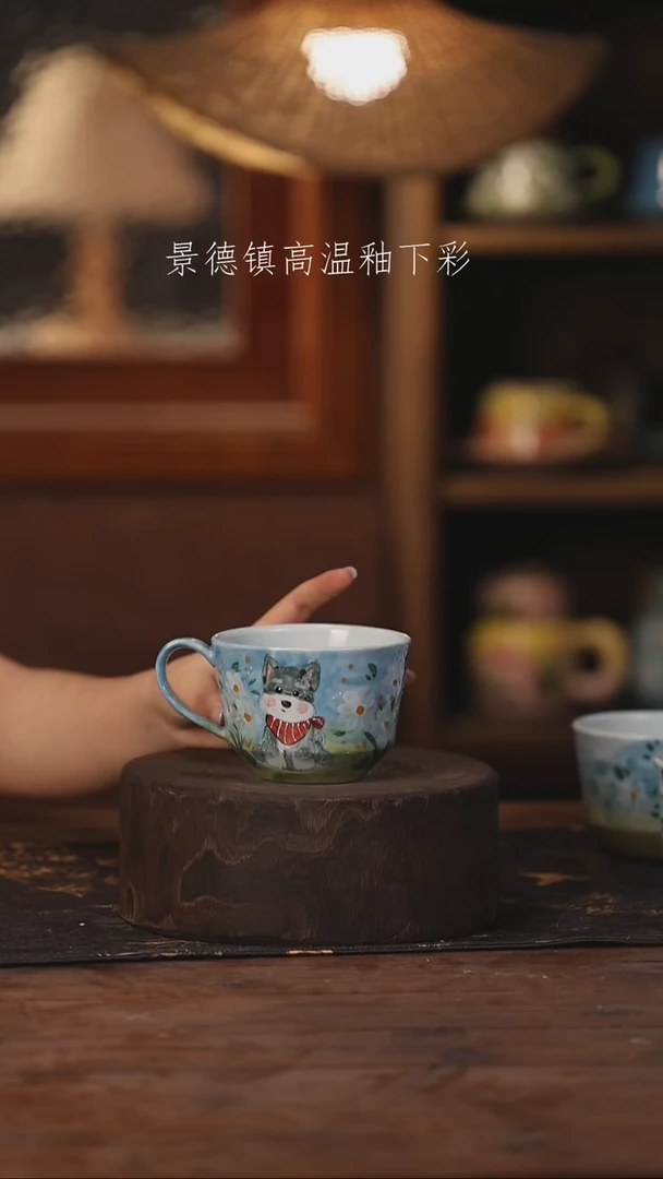陶瓷景德镇高温釉下手绘陶瓷505