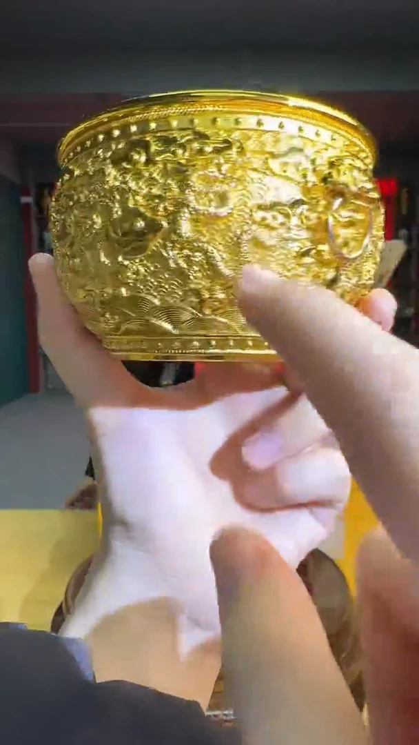 摆件瓷九龙福海尊带证书