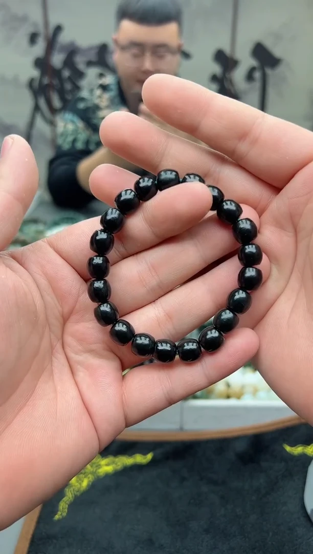 【闪购商品】和田玉手串未镶嵌黑青10