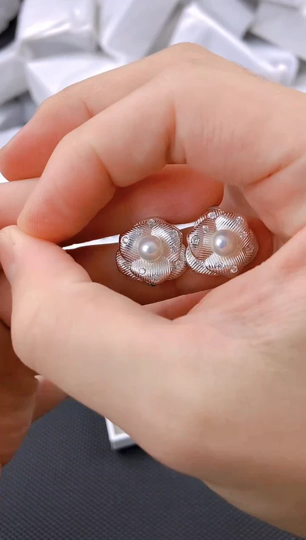 未镶嵌耳饰淡水珍珠ed1042