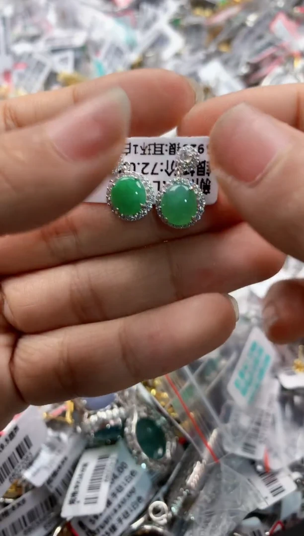 银S925镶嵌戒指翡翠444    3