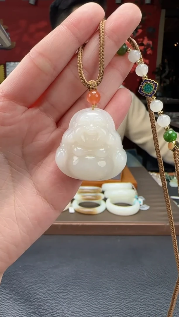 【闪购商品】和田玉颈饰未镶嵌白玉佛公