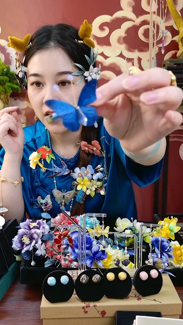 刺绣非遗纯手工绒花