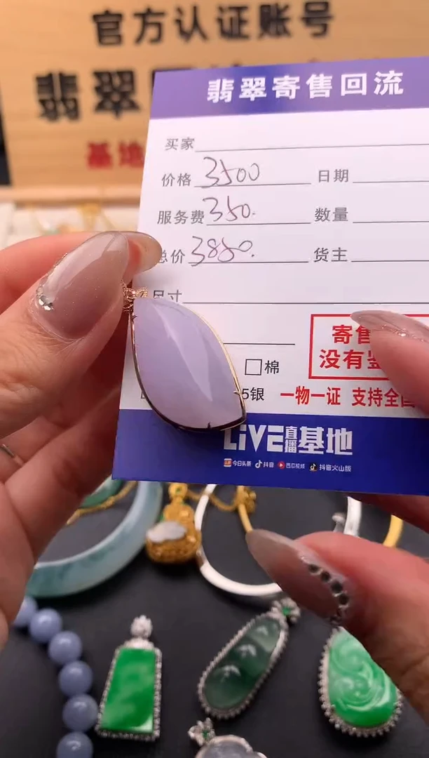 【闪购商品】翡翠颈饰18K金镶嵌10125110