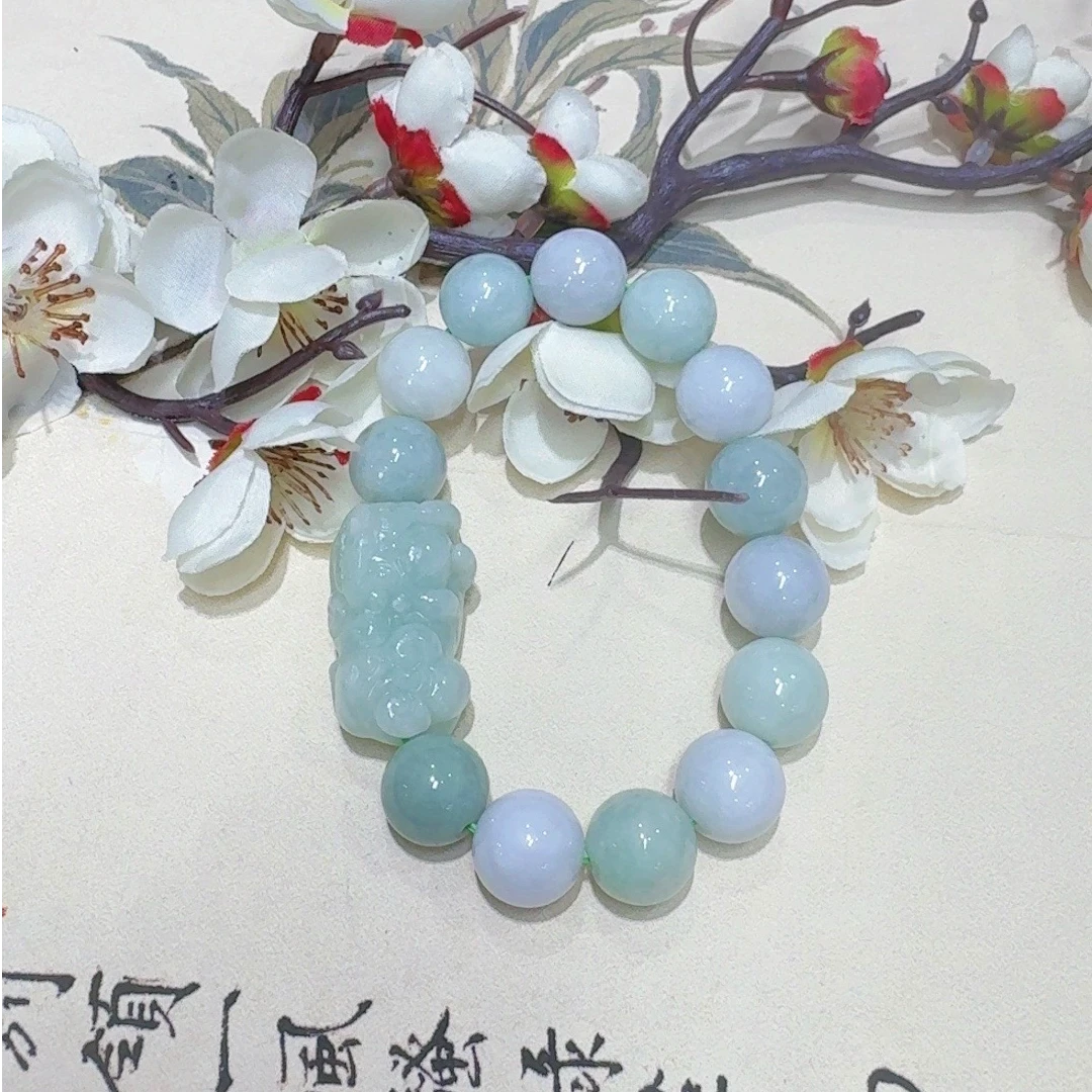 天然翡翠A货貔貅手串（多样性发货发其一）卡12-13