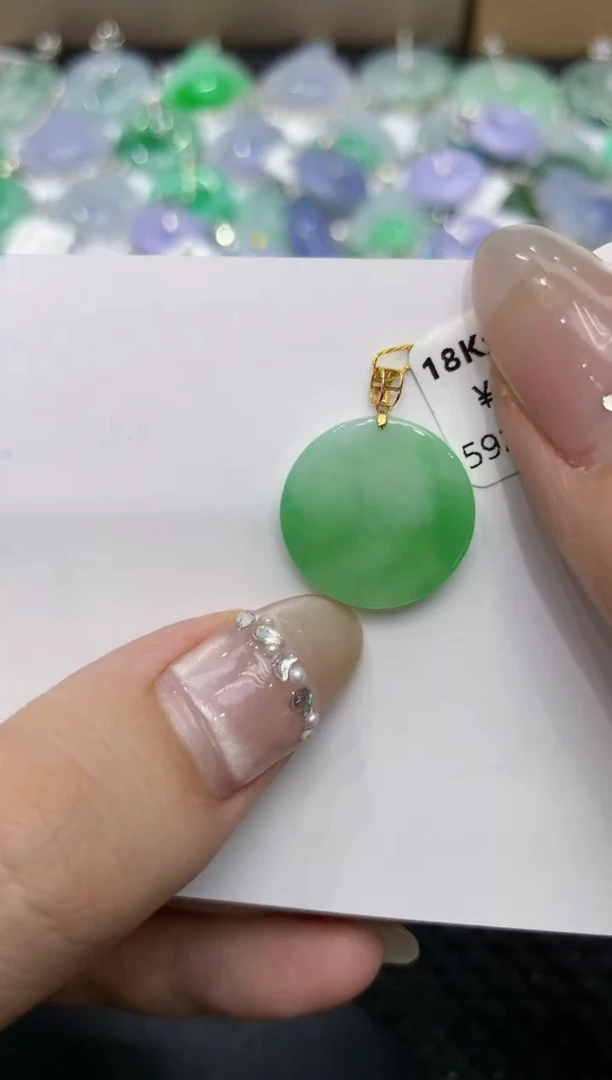 【闪购商品】翡翠颈饰18K金镶嵌222222222