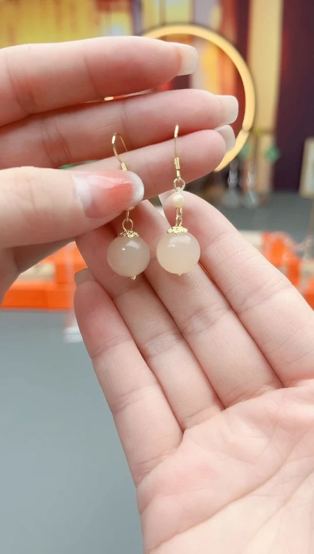 未镶嵌耳钉玛瑙/玉髓218
