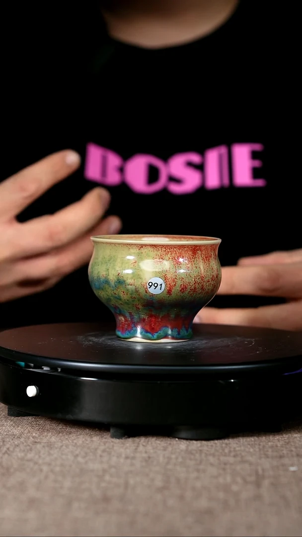 其他瓷991#李盼龙一级品原矿钧瓷高足卢氏杯