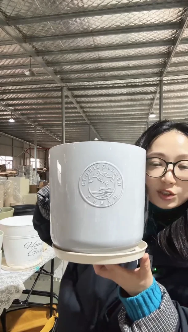 【闪购商品】塑料8寸圆柱雪瑞白5只装带托