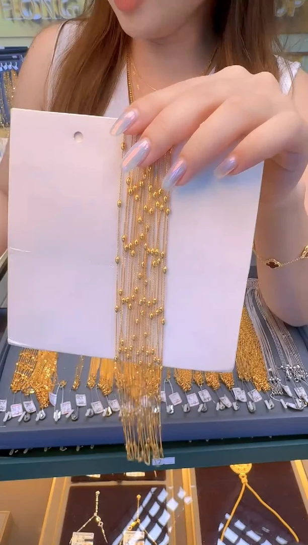 50cm固定不可调节盒仔橄榄隔珠链1.90g（多样性发货）