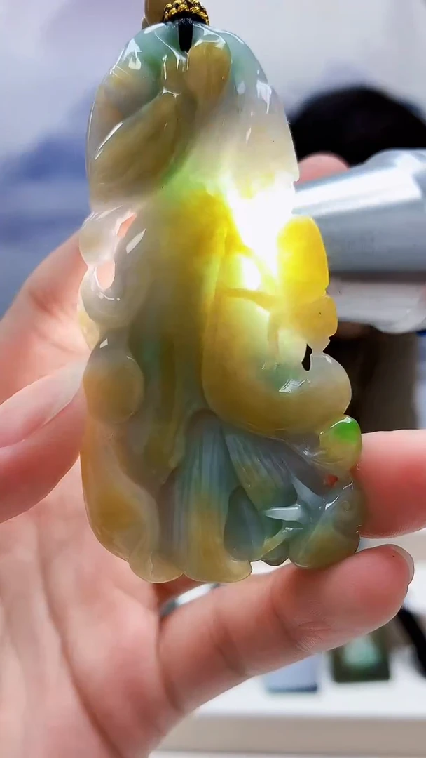 未镶嵌定制翡翠4917lr-毛货挂件23