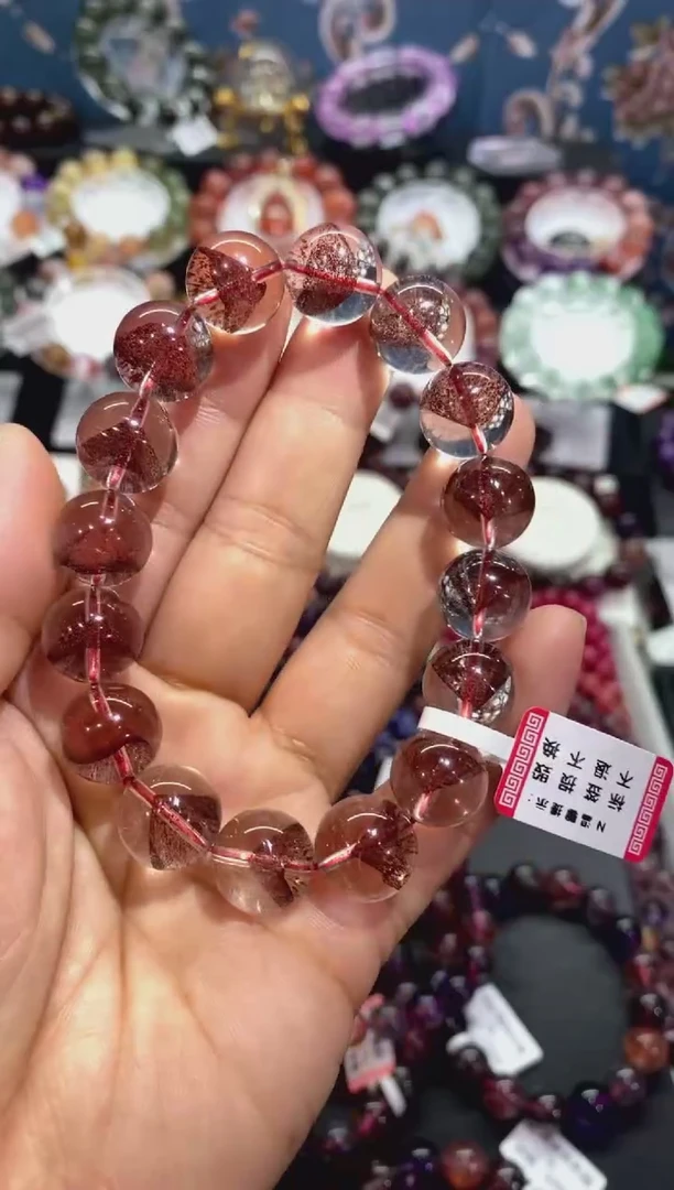 【闪购商品】水晶手串未镶嵌红幽灵金字塔13+