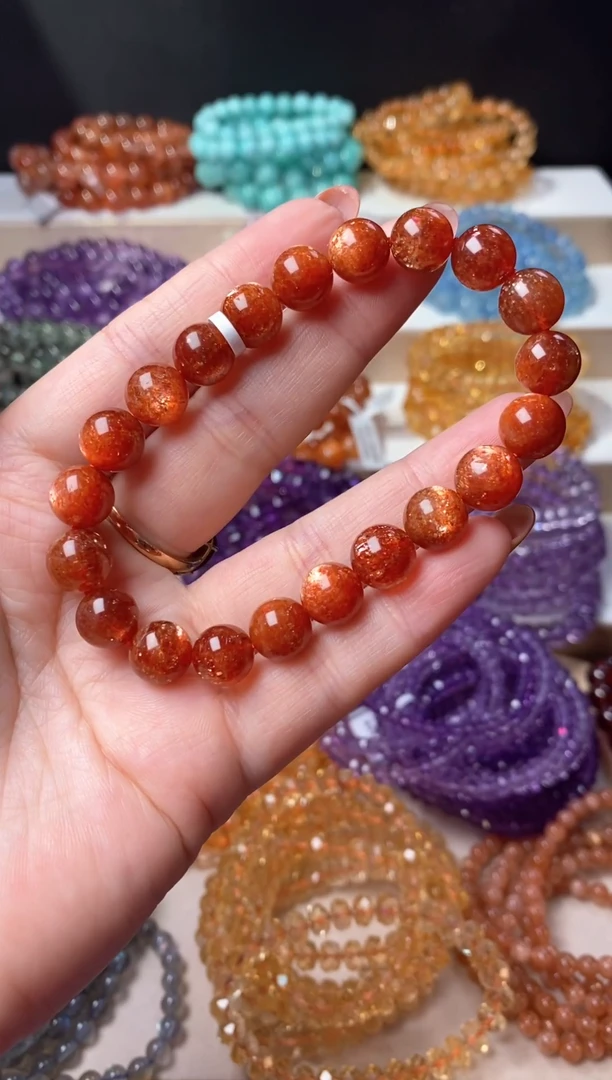 未镶嵌手串日光石金太阳26.5