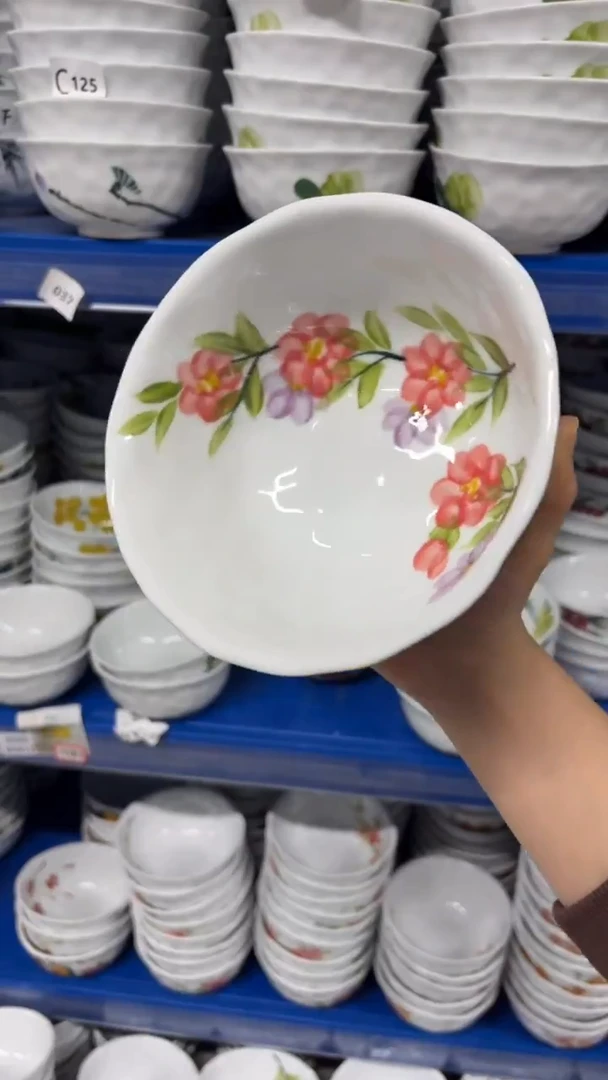 景德镇陶瓷食品级手绘釉中彩-捏捏碗