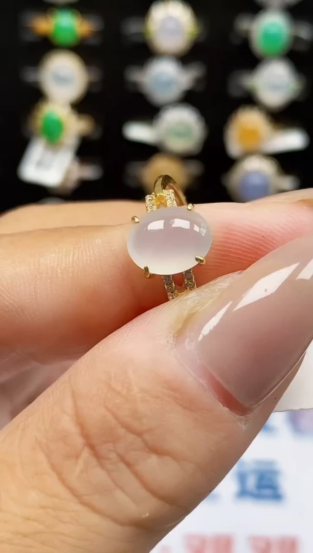 银S925镶嵌戒指翡翠0056